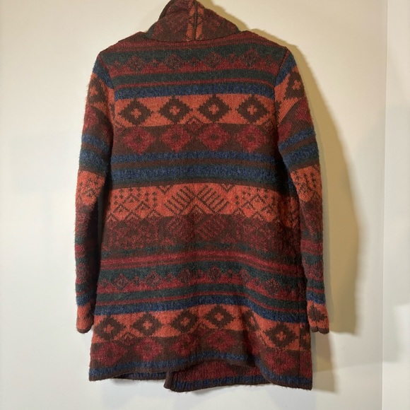 Orvis Alpaca Blanket Stripe Jacquard Cardigan Size M - Picture 11 of 12